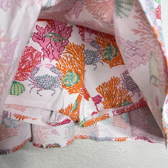 Jude Connally Skort Womens Small Coral Reef Seahorse Starfish Tropical Golf Prep - Picture 5 of 8